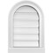 Ekena Millwork Round Top Surface Mount PVC Gable Vent: Functional, w/ 2"W x 2"P Brickmould Sill Frame, 14"W x 20"H GVPRT14X2003SF - alternate 1